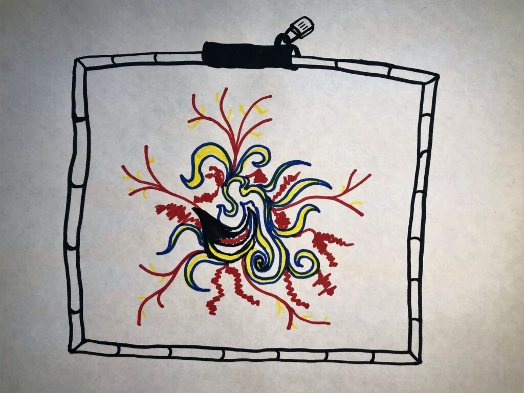 container drawing art therapy activity for adults