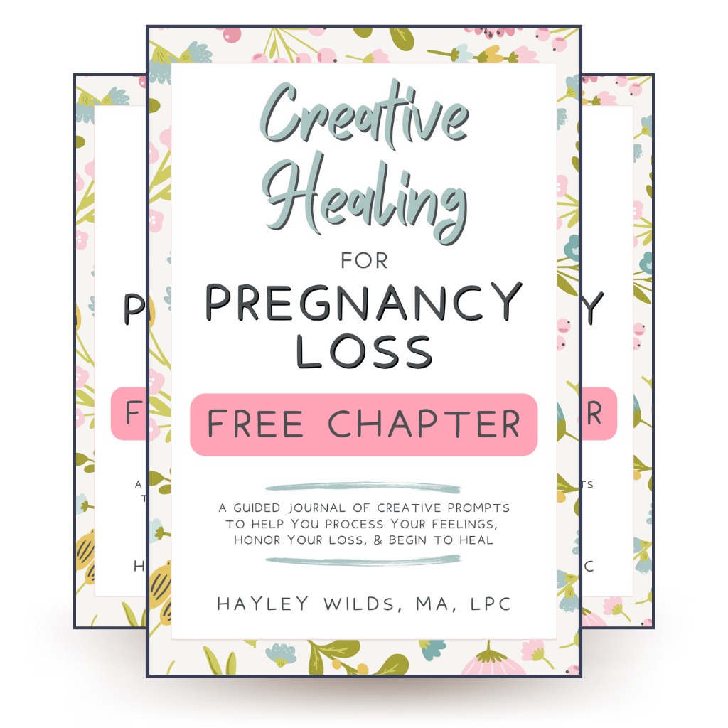 pregnancy loss book free chapter therapist freebie grief journal