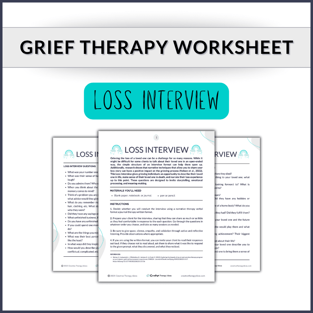 grief journal prompts for memories of loved one in loss interview therapy questions