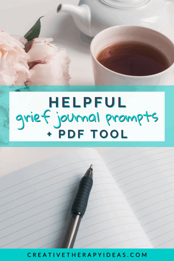 grief journal prompts pinterest pin