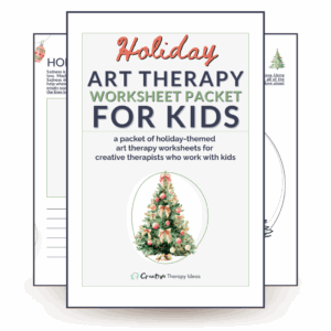 Holiday art therapy worksheets