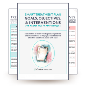 treatment plan goals and objectives pdf printable packet spreadsheet filter goals by treatment issue measurable smart goals and objectives with therapy interventions