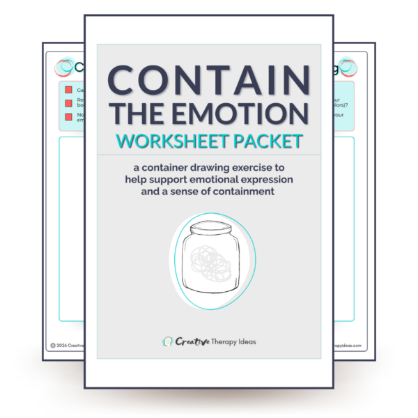 art therapy contain the emotion drawing exercise worksheet packet