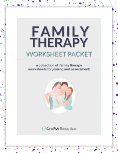 family therapy worksheet packet with family therapy activities to build trust for family therapists and family bonding